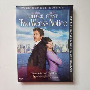 Two Weeks Notice DVD Full-Screen Edition Sandra Bullock & Hugh Grant New Sealed